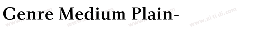 Genre Medium Plain字体转换